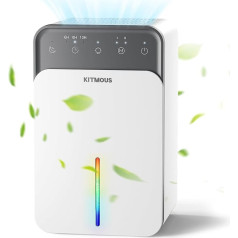 KITMOUS Dehumidifier 1.5L Silent High Efficiency Auto Defrost Silent Sleep Mode for Bathroom Bedroom Office