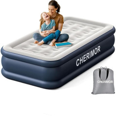 Air Bed for 1 Person, Air Mattress Self-Inflating in 2 Minutes, Self-Inflating Air Bed with Built-in Electric Pump, Inflatable Mattress for Camping or Guest Bed, 190 x 99 x 46 cm