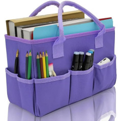 DZOZO Desk File Folder Tote Bag Organizer Art Craft Storage Bag Foldable Garden Tool Bag Teacher Office Supplies Storage Bag Art Organizer Storage