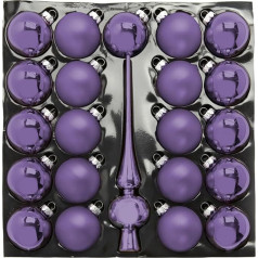 Heitmann Deco Christmas Tree Decoration Set Glass Baubles and Tree Topper – Christmas Baubles Christmas Decoration – Set of 21