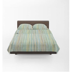 Guzzini Classic - Percale Cotton Bedding Set with Flat Sheet for Queen Bed 180 x 280 cm + 1 Fitted Sheet for Queen Bed 125 x 200 cm Mattress 30 cm + 2 Pillowcases 50 x 80 cm
