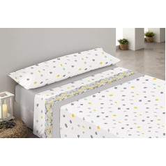 Galan - 3 Piece Bedding Set (Fitted Sheet, Flat Sheet, 1 Pillowcase) Spring/Summer (Bed 150 x 200 cm, Honeycomb)