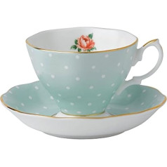 Polka Rose by Royal Albert Teacup & Saucer
