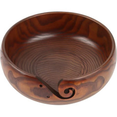 Crochet Bowl, Moisture-resistant Yarn Bowl with Handmade Wooden Yarn Bowl for Knitting and Crocheting for Home Decor (Diameter 18-20 cm)