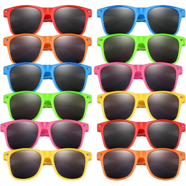 ELECLAND Kids Sunglasses Neon Color Party Supplies for Summer Party Pool Party Birthday Goody Bag Fillers Supplies