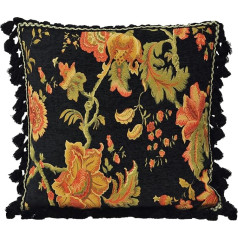 Paoletti Fairvale Floral Tasselled Feather Filled Cushion