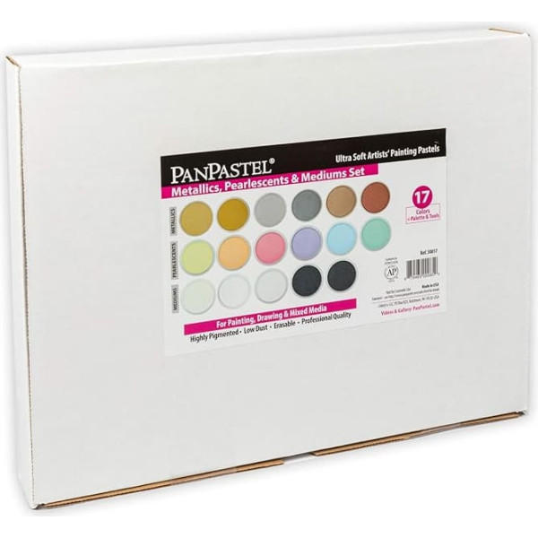 Panpastel 17 Metallic/Pearl/Medium Set