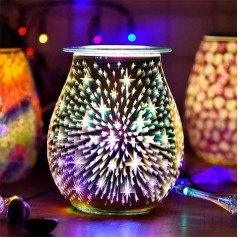 TiooDre Scentsy Fragrance Lamp, 3D Fireworks, Energy-Saving Fragrance Wax Lamp, Electric Fragrance Lamp, Tea Light, Fragrance Oil Lamp for Home, Office, Bedroom, Gift