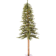 Vickerman 6ft Natural Alpine Artificial Christmas Tree Clear Bulbs - Artificial Christmas Tree - Seasonal Interior Decoration