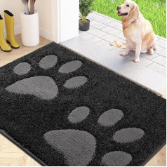 FCSDETAIL Dirt Trapper Mat Indoor 80 x 120 cm, Washable Entrance Rug, Absorbent Dog Door Mat for Muddy Paws, Indoor Mat for Front Door, Entrance, Pets