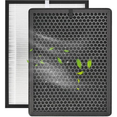 Replacement Filter for Philips Air Purifier AC2882, AC2885, AC2887, AC2889, AC2892, AC3829, 1 HEPA Filter and 1 Activated Carbon Filter, Replaces FY2422 & FY2420