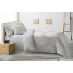 Miracle Home. Aeneas Microfibre Quilt 300 g/m² Soft and Breathable Ideal for Winter, Autumn and Spring, 180 x 260 cm, Bed 90 cm, Grey