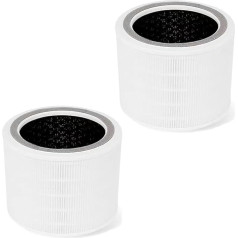 Replacement Filter for Levoit Core 200S, Core 200S-RF 3-in-1 HEPA Filter Compatible with Levoit Core 200S Air Purifier, Pack of 2, White (Not Suitable for Vista 200)
