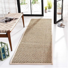 Safavieh NF114A Seagrass Rug 152 x 20.3 cm Natural & Beige