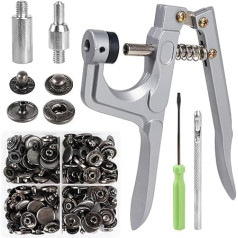 Rinwywey Copper Snap Fastener Set 40 Pieces (15mm) with Pliers DIY Rivets Door Catch Snap for Sewing Clothes Leather Craft Jacket Handbag