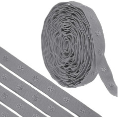 sourcing map 6 Yard Snap Tape Sewing Cotton Snap Fastener Buckle Tape for Clothes Fabric DIY Crafts Shadow