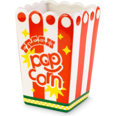ban.do Decorative Ceramic Vase Tall Vase Centerpiece Popcorn Bucket Unique Vase for Home/Kitchen/Office Popcorn Bag