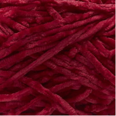 TRICOT CAFE' Chenille Teddy Pack of 5 Crochet 7-8 Made in Italy 100% Polyester Red 08