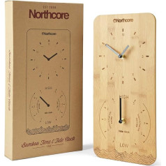 Northcore Time and Tide Bamboo Wall Clock