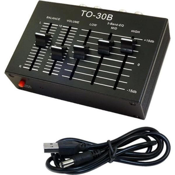 To-30B DC5V Equalizer, Stereo-Audio, Balance-Vorverstärker, Drei-Band-Vorverstärker, hoch, mittel und niedrig, Lautstärkeregelung des Audio-Balance-