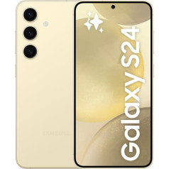 Samsung Galaxy S24 AI Smartphone, Android Mobile Phone without Contract, 8 GB RAM, 256 GB Memory, 50 MP Camera, Long Battery Life, Amber Yellow
