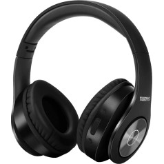 TUINYO Bluetooth Over Ear Wireless Headphones with Microphone HiFi Stereo Foldable & Lightweight Wireless Headset for TV PC Mobile Phone and Travel Work Black
