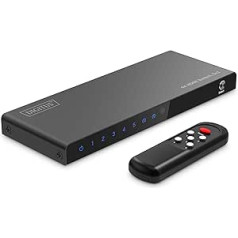 DIGITUS DS-55332 HDMI Switch 5x1 - 5 in 1 Out - UHD 4K/60Hz HDTV: 3840 x 2160p - HDCP 2.2 & HDMI 2.0 - HDR, CEC, Deep Color, DTS, Dolby Digital, LPCM - For TV, Monitor, PS5, PS4, Xbox