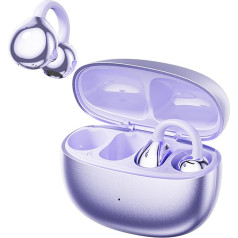 Purple Open Ear Headphones Wireless Bluetooth 5.4 Sport with Ear Hook Ear Clip Air Bone Conduction Wireless Headphones Ear Clip Air Line Bone Sound Sports Headphones Headset for Jogging Running