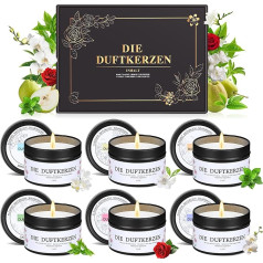Scented Candles Gift Set for Women, Pack of 6 Scented Candles Set Gift Christmas Gifts Birthday Gift for Women Mum