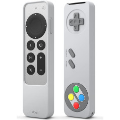 elago R4 Retro Case Compatible with Apple TV 4K Siri Remote 3rd Generation (2022) and 2nd Generation (2021) - Classic Controller Design [Non-Functional] (Grey)