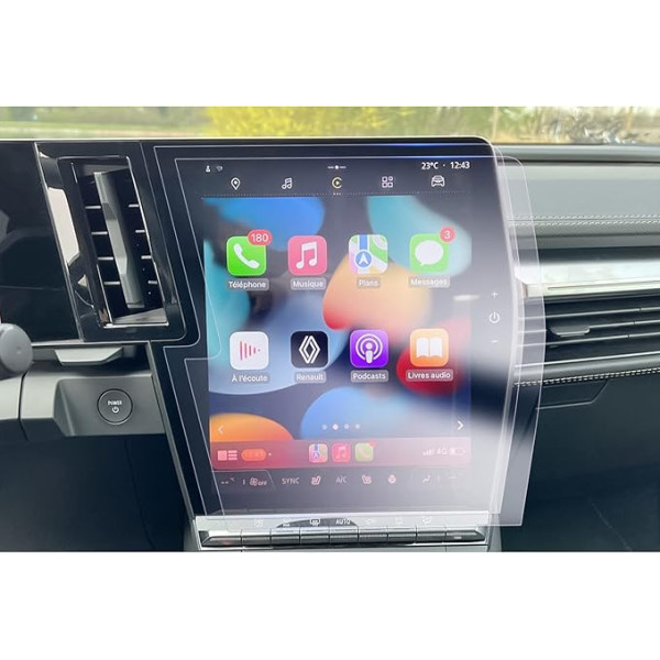 GAFAT [Pack of 2] Compatible with Renault Megane E-Tech 2022-2024 2025 12 Inch Navigation Screen Protector, Nano Screen Protector for 12 Inch Megane ETech OpenR Screen, 6H Anti-Scratch