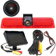 18 mm Lens Top Quality Reversing Camera + 4.3 Inch TFT LCD Screen Monitor Brake Light Car Roof Reversing Camera for VW Caddy Life 2K Facelift III Box 2KA Estate Cross Maxi Tdi Third 3 2003-2014