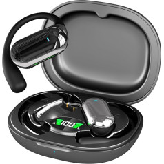Open Ear Headphones Wireless Bluetooth 5.4 Sport with Ear Hooks Air Bone Conduction Wireless Headphones Earphones Air Line Bone Sound Headphones Headset with Strap for Jogging Running Cycling