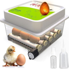 OBI-12 Fully Automatic Incubator 12 Eggs - Ideal for All Ages | Incubator Chickens Turner and Moisture Control - Integrated Egg Shell + 5 Year Protection