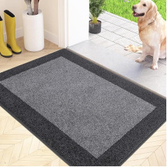 Dirt Trapper Mat Indoor 60 x 90 cm, Non-Slip Doormat, Washable Doormat for Dog, Entrance, Front Door