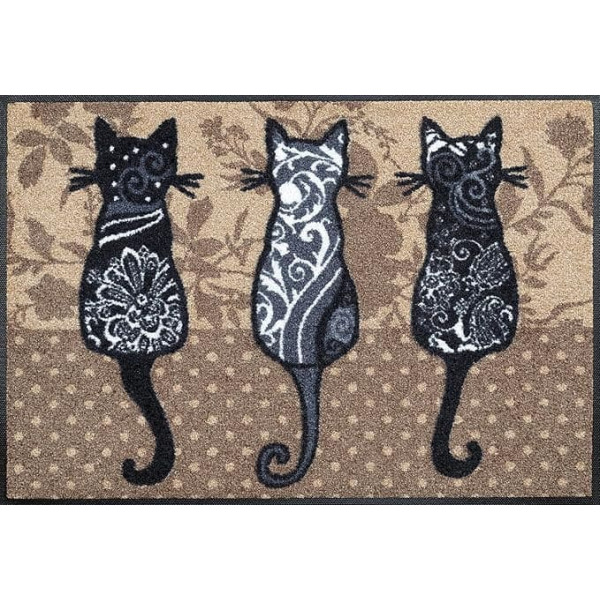 Wash&Dry Door Mat, Nylon Brown, 50 cm x 75 cm