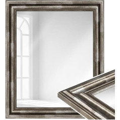 WANDStyle Mirror 60 x 80 cm in Baroque Style Made of Wood, Large Silver Wall Mirror, Made in Germany - H550