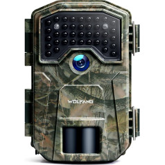 WOLFANG Wildlife Camera 2K 36MP HD, Wildlife Camera with 940nm No Glow Infrared LEDs, Wildlife Camera with Motion Sensor Night Vision IP66 Waterproof for Animal Watching Home Security WT01