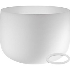 Sonic Energy 14 Inch Crystal Singing Bowl - 432 Hz, C4 Tone Root Chakra - For Meditation, Yoga, Sound Healing - Includes Silicone Ring (CSB14C)