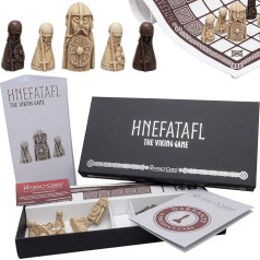 Hnefatafl - The Viking Game by The Regency Chess Company - Includes Linen Cloth Game Board with Viking Resin Toy Figures