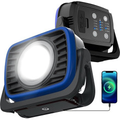 LED Construction Spotlight Work Light Battery Spotlight Workshop Lamp 2000LM Portable Magnetic Workshop Lamp for Car Maintenance Construction Camping 4 Lighting Colours with External Battery
