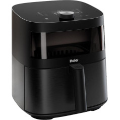 Haier Hot Air Fryer with Glass Window, Airfryer with 9 Programmes and 7 Litre Capacity, 1700 W Fryer with LED Display, Fryer, Hot Air Without Fat, Dishwasher Safe [Series 5 - HAF5TWA]