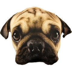 Splat Planet Pug Plush 3D Cushion Giant Realistic Large Plush Stuffed Toy Funny Children Decorative Unique Floor Cushion Animal Theme Cushion Seat Cushion for Chairs Bedroom Playroom