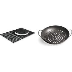 Enders® Switch Grid Rust-in-Grate System, Cast Iron, for Enders® Chicago 3-Burner Gas Grill, Grill Accessories & Vegetable Pan Grill Accessories 8790, BBQ Gourmet, for Vegetables, Salad, Fish, Pan,