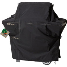 Mehr Garten Barbecue Cover, Weatherproof Trapezoidal Shape, 152 x 62 x 117 cm, Black, Oxford 600D Fabric, Gas Grill Cover, Waterproof and UV-Resistant, Grill Cover