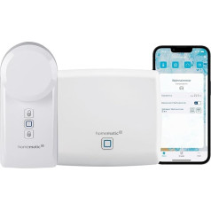 Homematic IP Access Point, Smart Home Gateway with Free App and Voice Control via Amazon Alexa + Smart Home Door Lock Drive - Opens, Closes and Locks the Door via App
