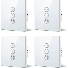 LoraTap 4 x Roller Shutter Switches Connected Switches Blinds WiFi Compatible with Alexa Google Home for Voice Control Smart Timer for Wall Motor