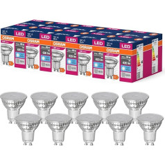 OSRAM LED Star Value PAR16 LED Bulb for GU10 Base Reflector Lamp GL 620 Lumens Cool White (4000K) Replacement for Conventional 49W Incandescent Bulbs Non-Dimmable Pack of 10
