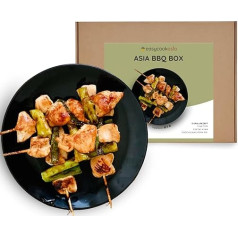 EasyCookAsia BBQ Cooking Box, The Most Delicious Barbecue Party from Asia, Perfect for Beginners to Cook or as a Gift