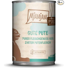 Wet Cat Food: Pure Meat Enjoyment - Good Pure Turkey - Pack of 6, High Meat Content